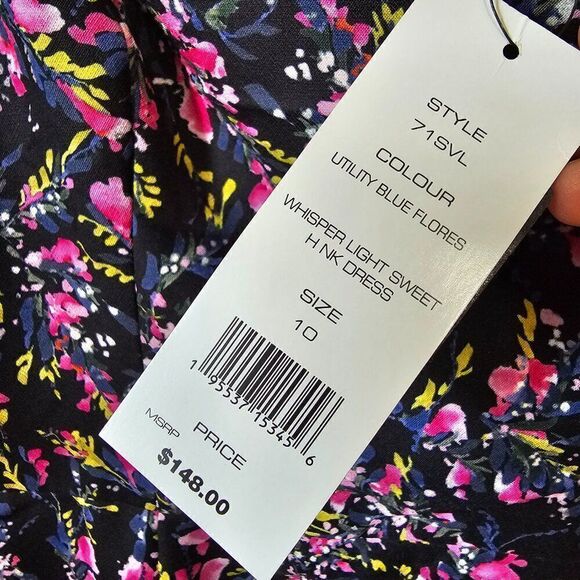 NWT FRENCH CONNECTION FLORAL SPAGHETTI STRAP BODYCON SWEETHEART NECK DRESS SZ 10 - Picture 10 of 15